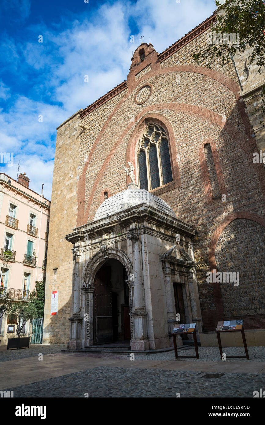 Kathedrale Basilica des Heiligen Johannes des Täufers, Perpignan, Pyrenäen-Orientales, Frankreich Stockfoto