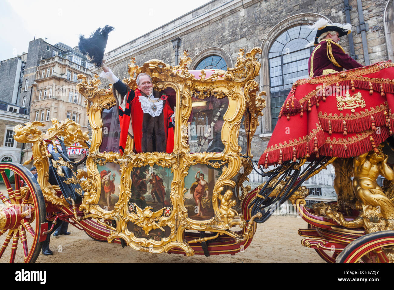 England, London, Lord Mayor es Show, staatliche Trainer des Oberbürgermeisters Stockfoto