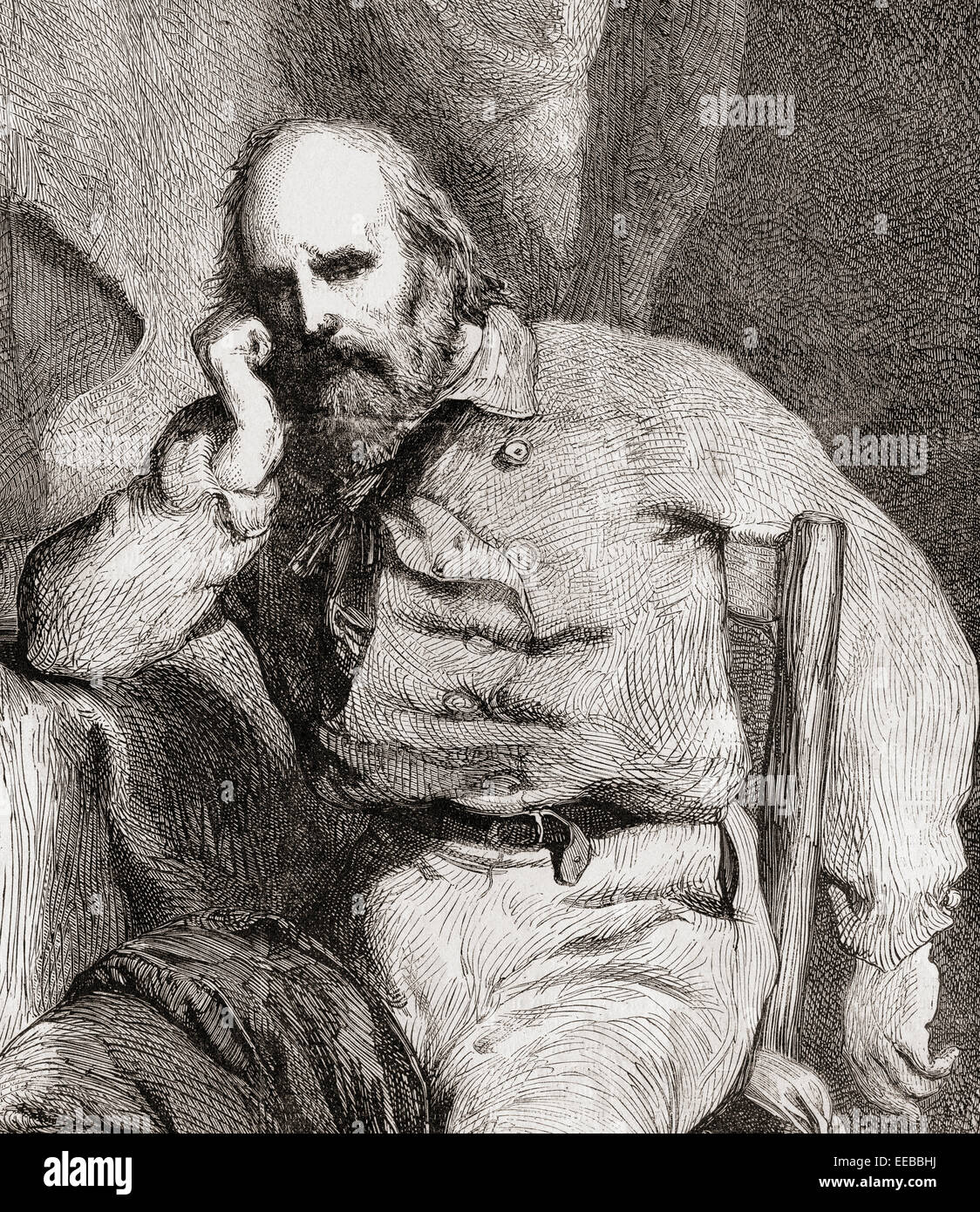 Giuseppe Garibaldi, 1807-1882. 19. Jahrhunderts italienische militärische und politische Abbildung. Stockfoto