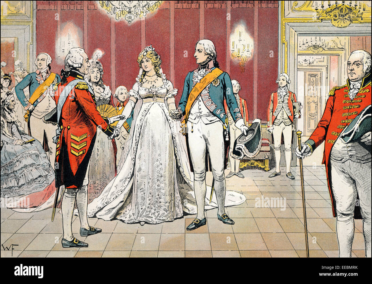 Königliche Hochzeit mit Frederick William III, im Berliner Schloss, 24. Dezember 1793, Berlin, Deutschland, 22. Dezember 1793, Louise Stockfoto