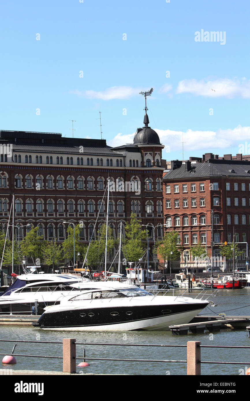 Blick über den Nordhafen in Helsinki Stockfoto