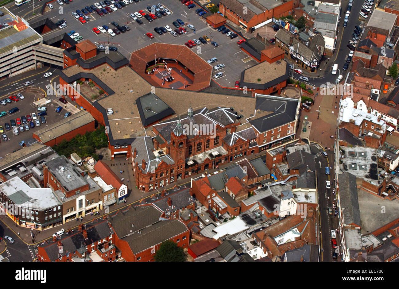 Luftaufnahme von Stourbridge Stadtzentrum West Midlands, Uk Stockfoto