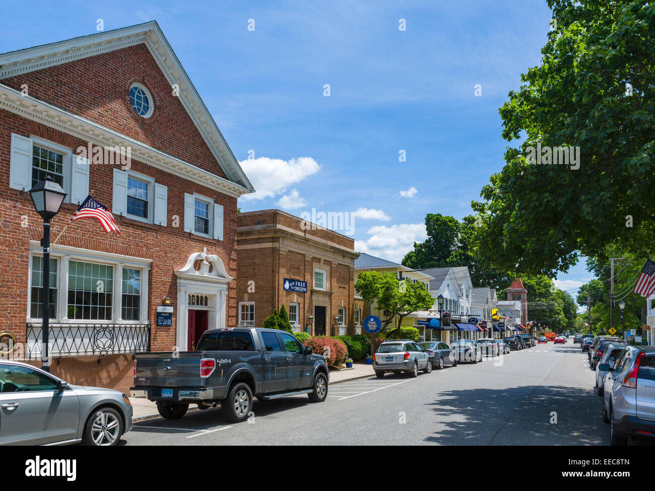 Main Street, Essex, Connecticut, USA Stockfoto