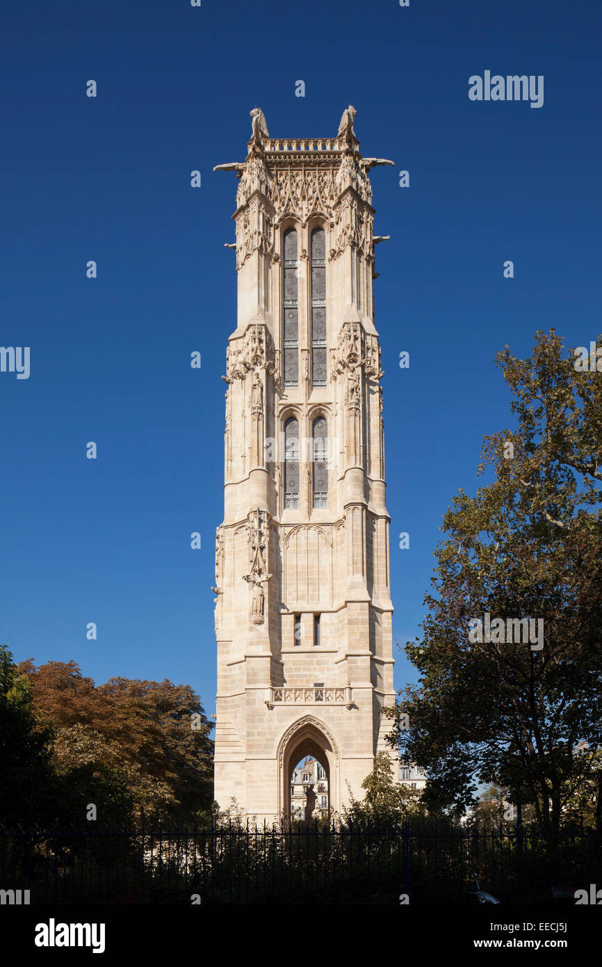 Saint Jacques Turm. Paris, Frankreich. Stockfoto