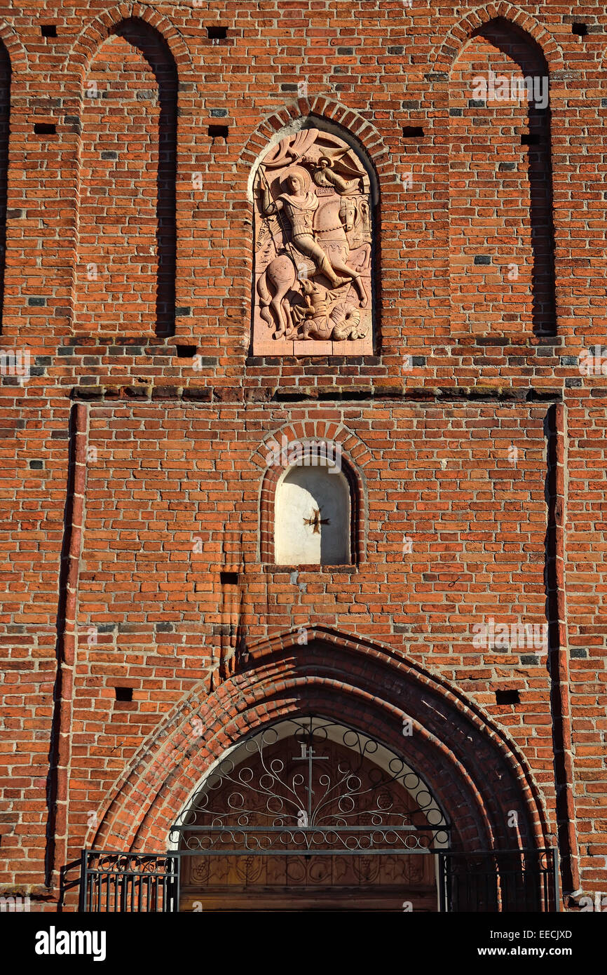Kirche des Heiligen Georg (Kirche Friedland). Stadt Pravdinsk (vor 1946 Friedland), Oblast Kaliningrad, Russland Stockfoto