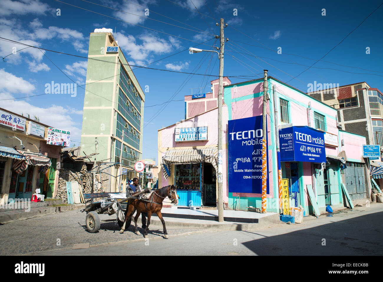 Äthiopien Straßenszenen, Mekele oder Mekelle, Äthiopien, Afrika Stockfoto