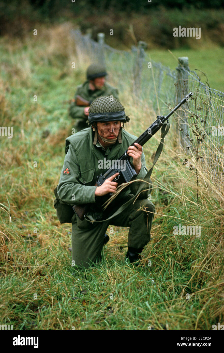 REPUBLIK VON IRLAND, GRAFSCHAFT DONEGALNOVEMBER 1985. Irische Armee an