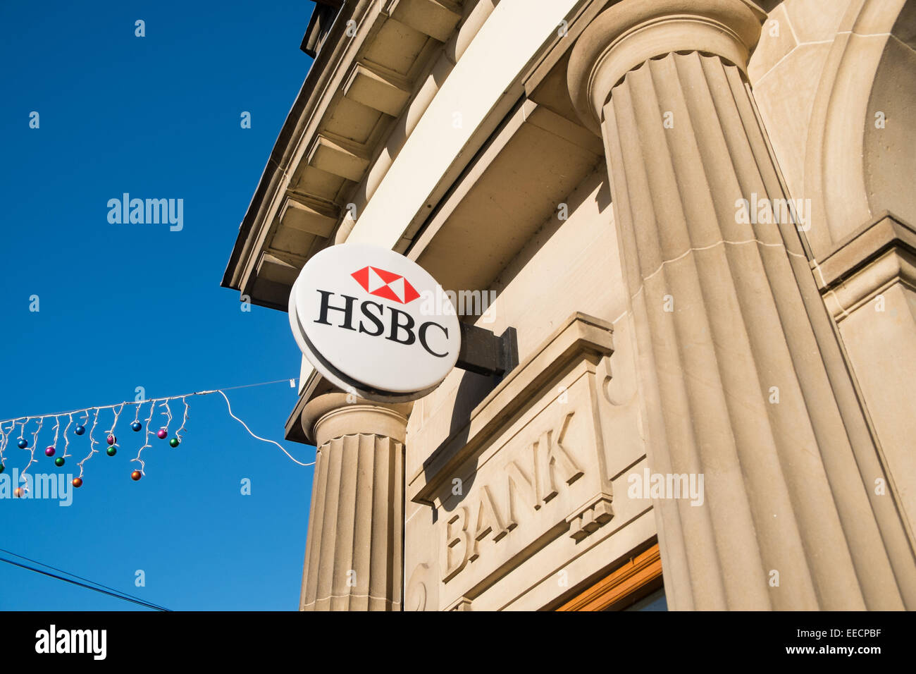 Filiale der Hsbc Bank in Belper, Derbyshire, england Stockfoto