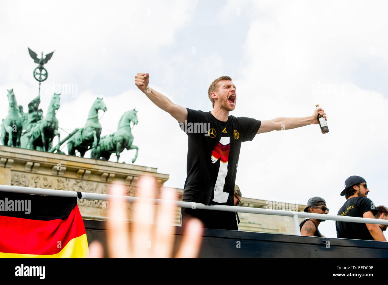 Berlin, Deutschland, Ankunft der deutschen Nationalmannschaft Stockfoto