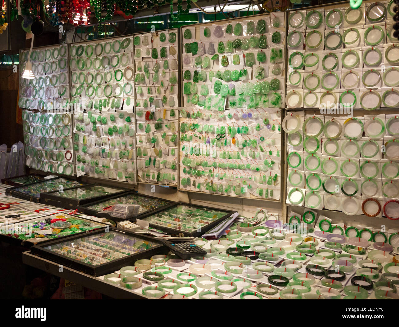 Hong Kong 2015 - Jade Markt in Kowloon Stockfoto