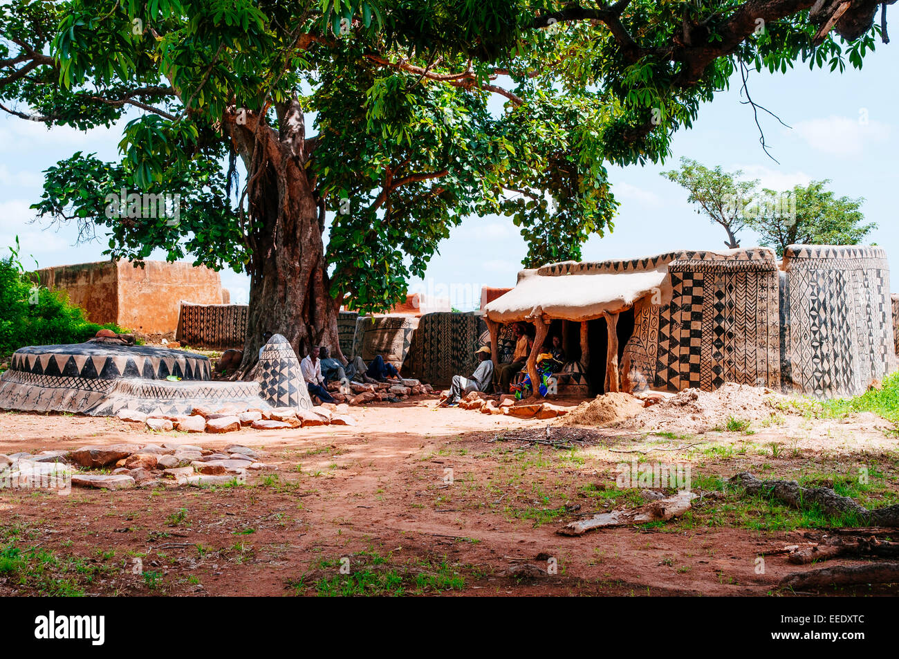 Chief´s Haus, Tiebele, sowie Land, Burkina Faso. Stockfoto