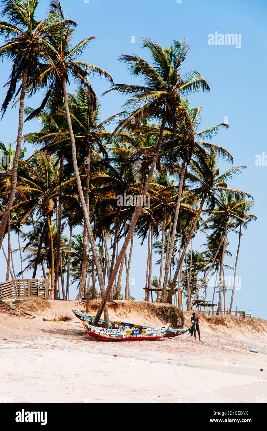 Neue Ningo Strand, Ghana. Stockfoto