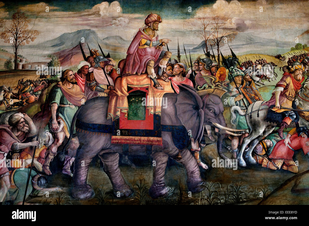Hannibal in Italien Fresko Jacopo Ripanda (Attr.) Anfang des 16. Jahrhundert Italien Italienisch Römermuseum Rom Capitoline Italien Stockfoto