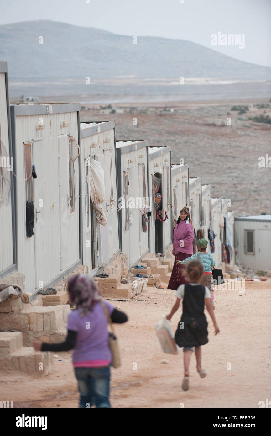 Bab al-Hawa, Syrien, Flüchtlingslager an der syrisch-türkischen Grenze Stockfoto