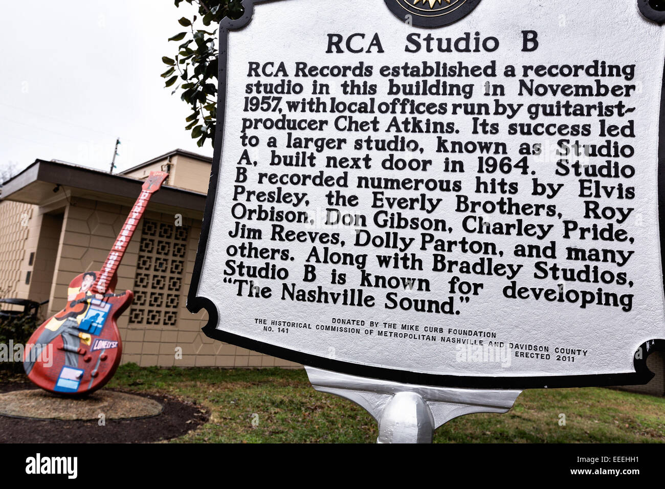 Legendären Aufnahmestudio RCA Studio B in Nashville, TN. Stockfoto