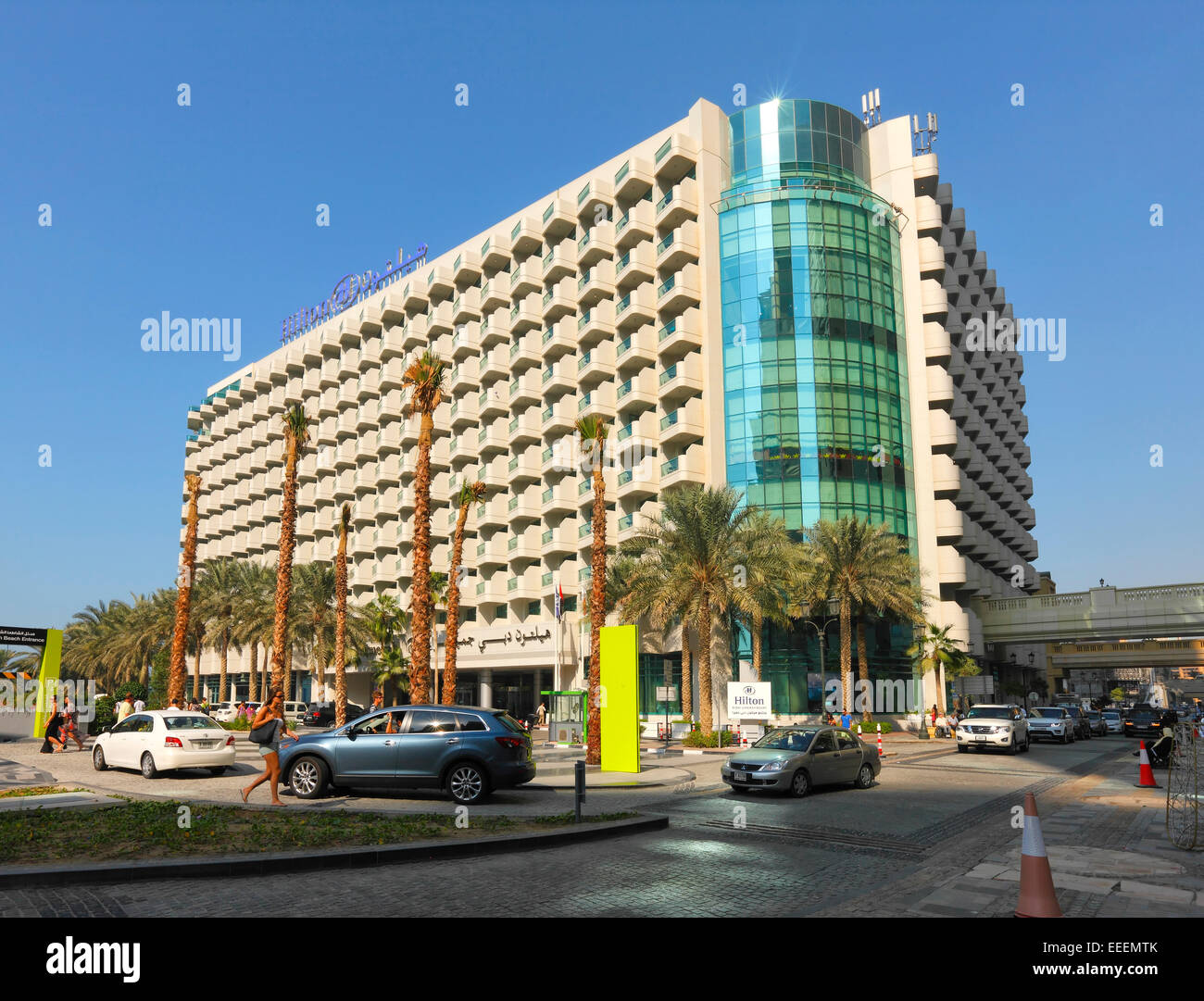 Dubai Hilton Hotel, Marina, JBR Stockfoto