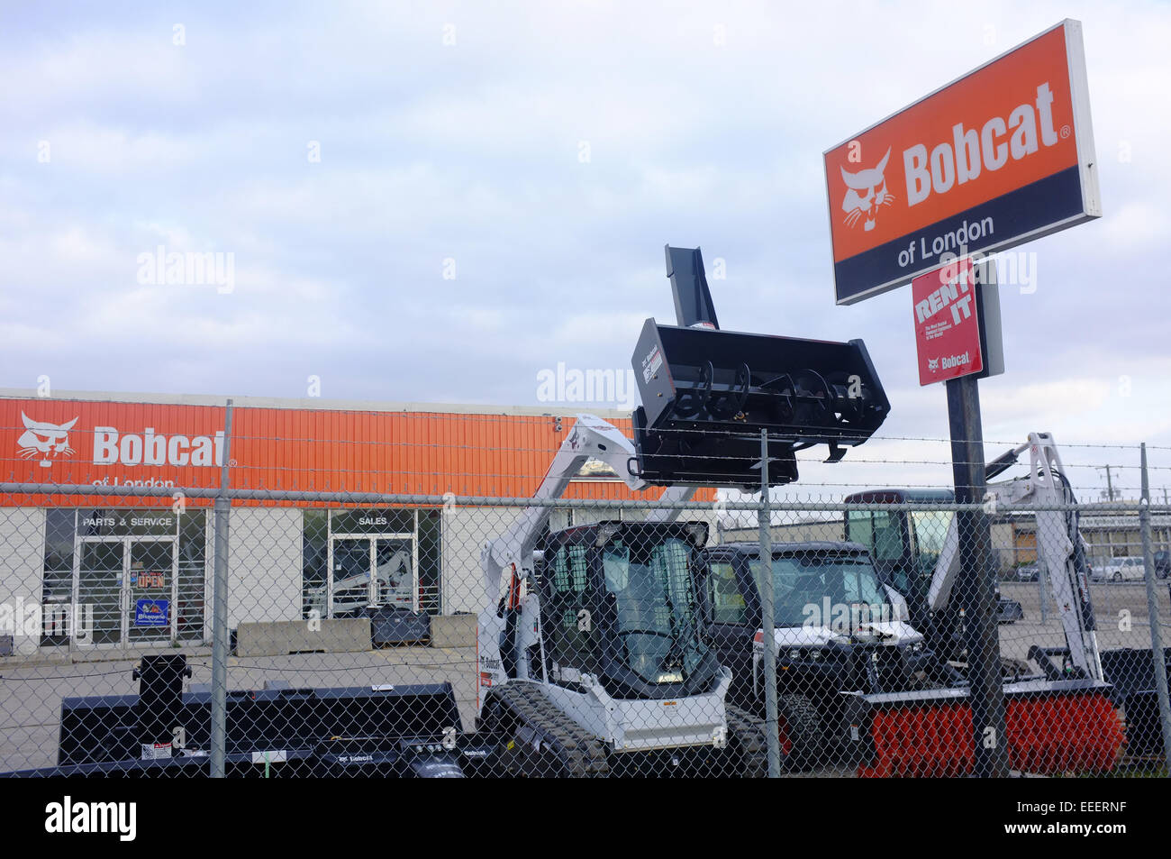 Ein Bobcat Händler in London, Ontario, Kanada. Stockfoto