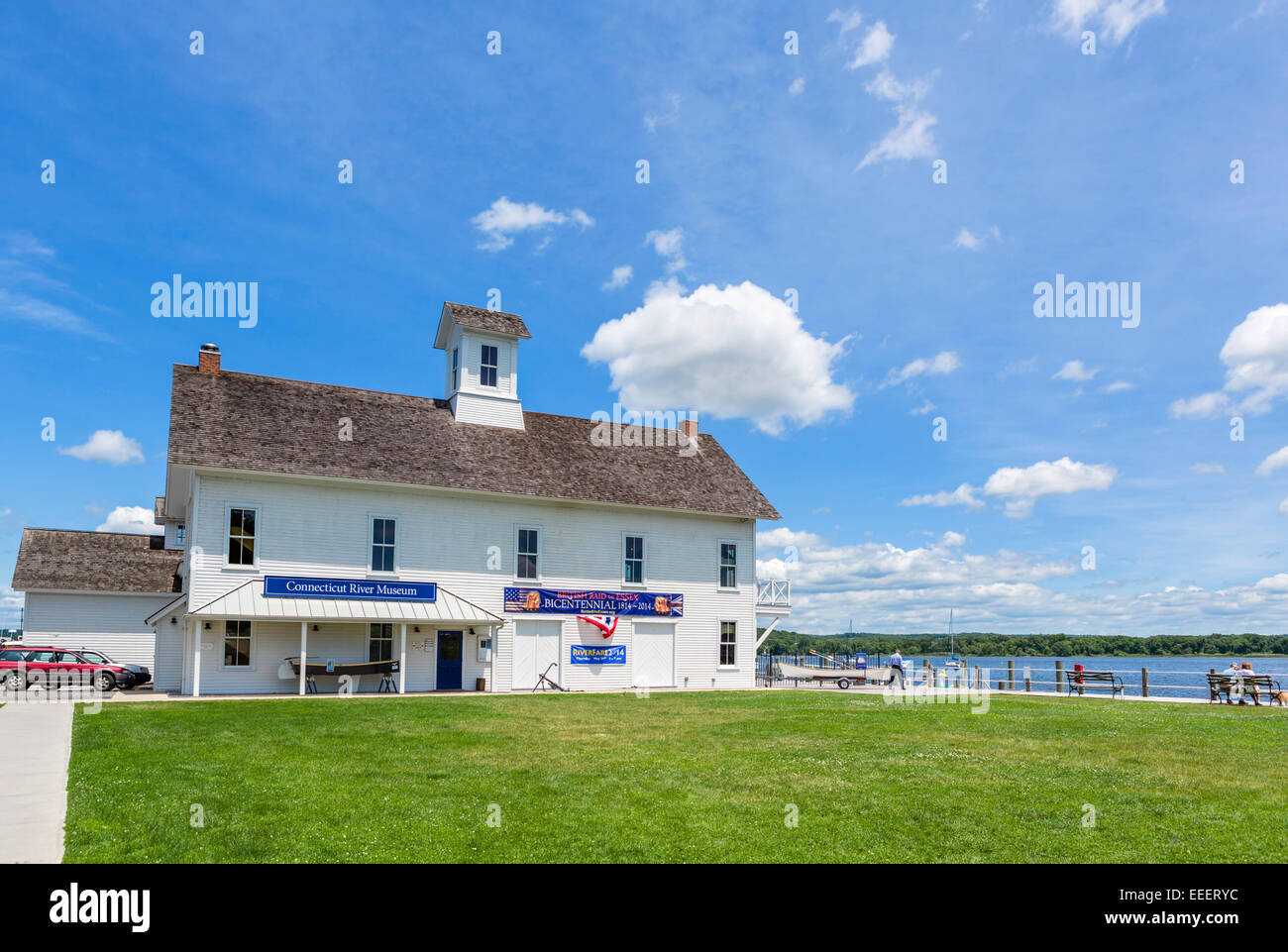 Das Museum der Connecticut River Steamboat Dock in der Altstadt, Essex, Connecticut, USA Stockfoto