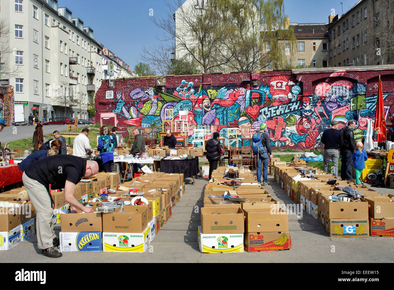 Berlin, Deutschland, Flohmarkt auf dem RAW Gelände Stockfoto