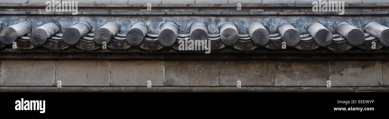 Altes Dach an Wand (Korea-Stil) Stockfoto