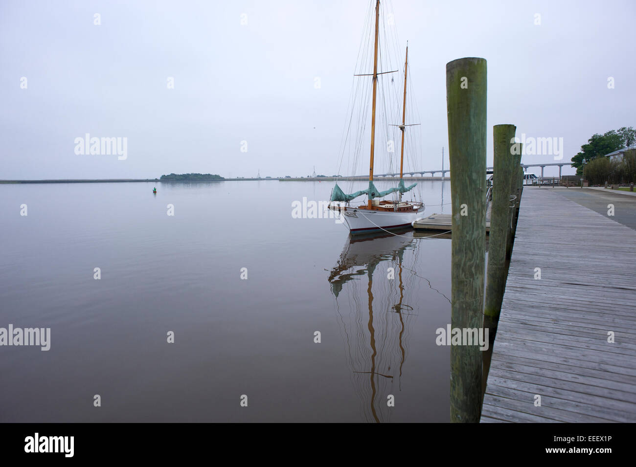 Am Flussufer, Apalachicola, Florida Stockfoto