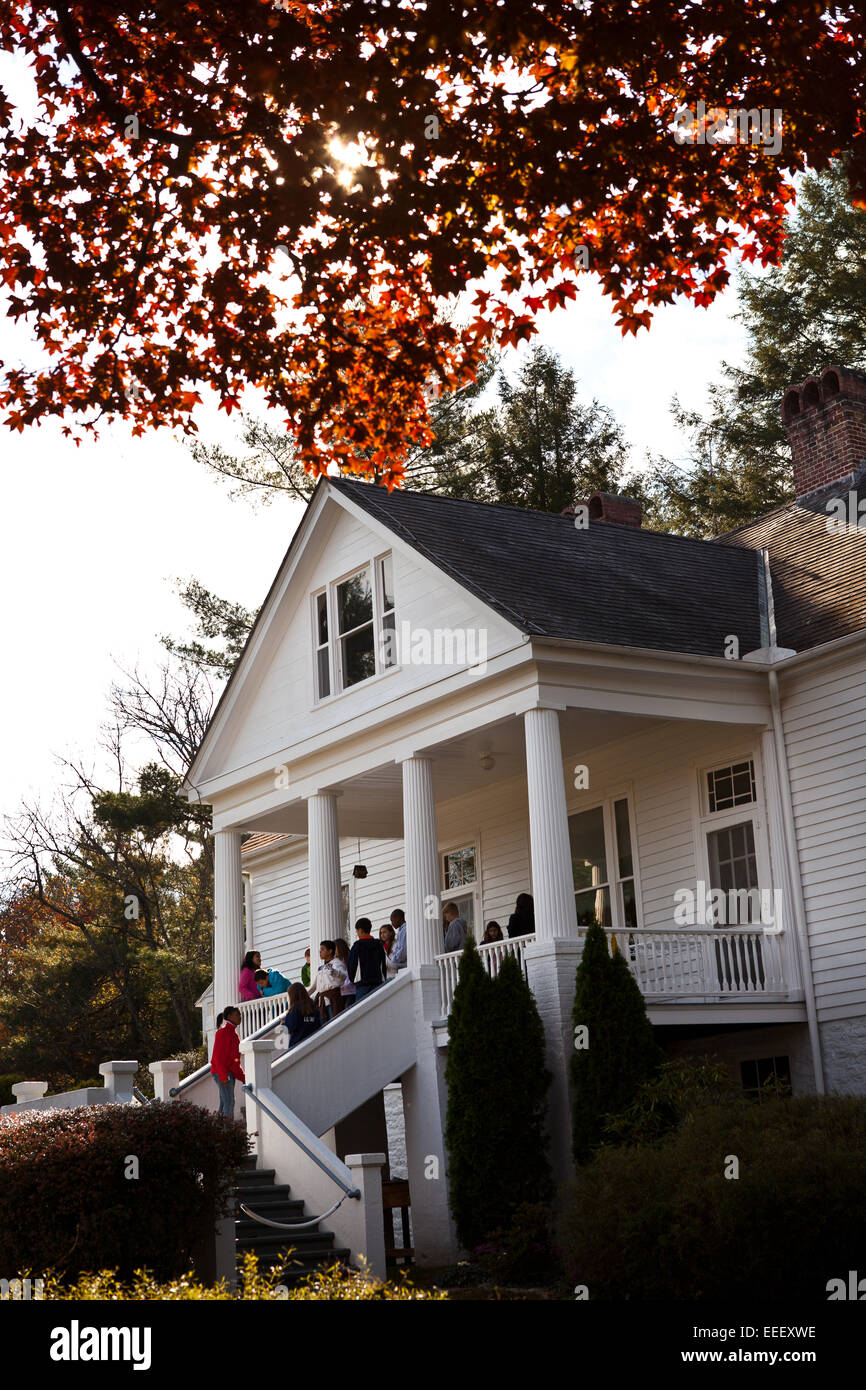 Ansicht des Hauses von Autor und Dichter Carl Sandburg in Flat Rock, NC Stockfoto