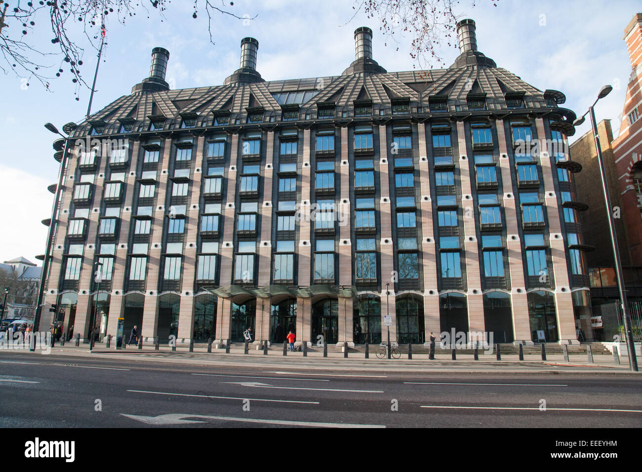 Allgemeine Ansicht GV des Portcullis House, Bridge Street, Westminster, London SW1A 2LW, Vereinigtes Königreich Stockfoto