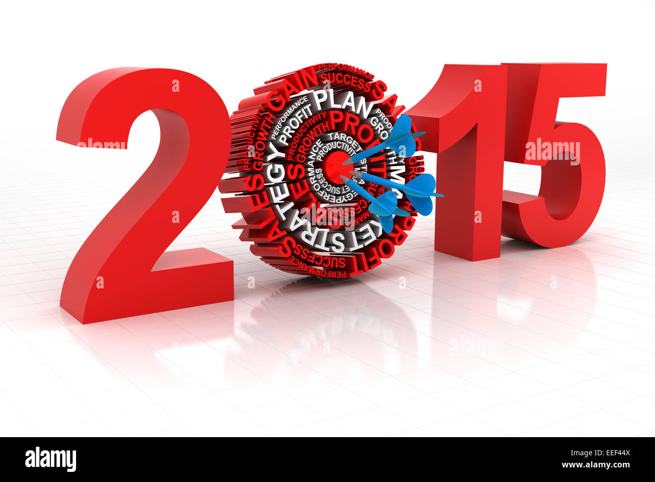 Business-Ziel 2015, 3d render Stockfoto