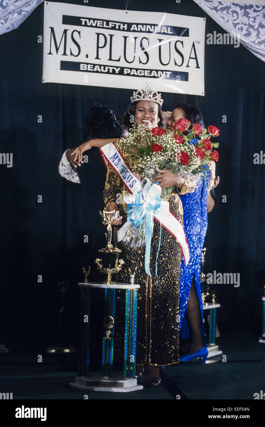 CHICAGO, IL-2 SEPTEMBER: Schönheitswettbewerb Miss Plus USA für größere Frauen Tagung in Chicago, Illinois am 2. September 1996. Stockfoto