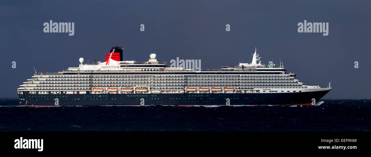 Cunards Queen Victoria auf ihr Weihnachten Kreuzfahrt rund um die Kanarischen Inseln Stockfoto