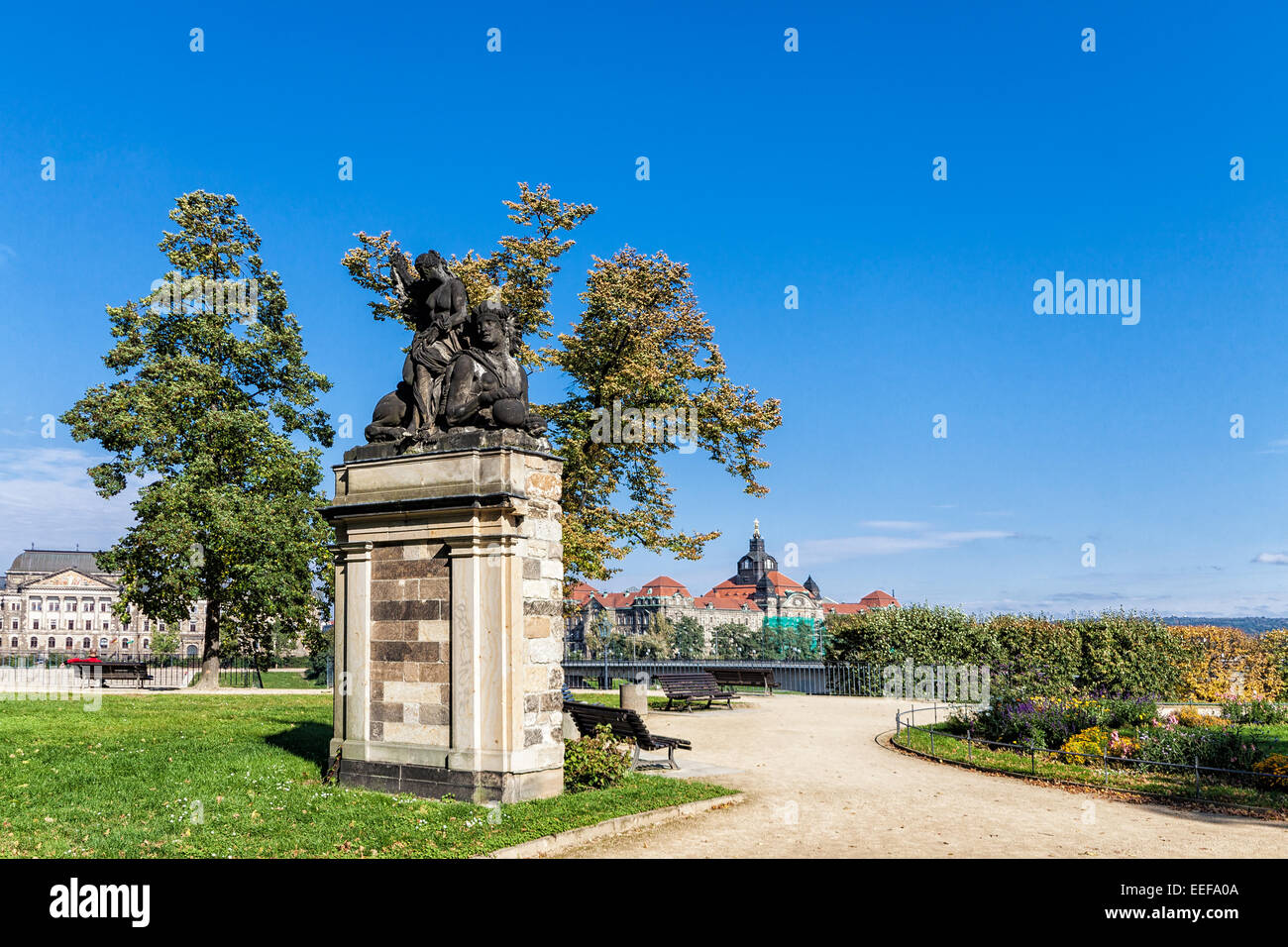 Park in Dresden (Deutschland) Stockfoto