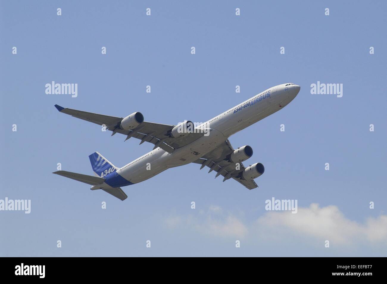 Airbus A 340-Verkehrsflugzeug Stockfoto