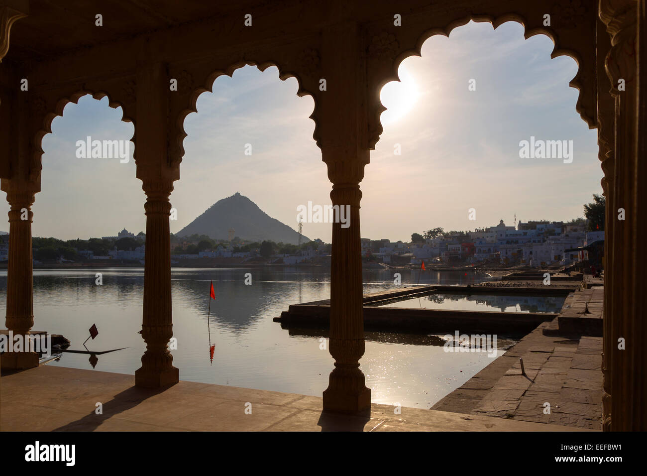 Indien, Rajasthan, Pushkar-See Stockfoto