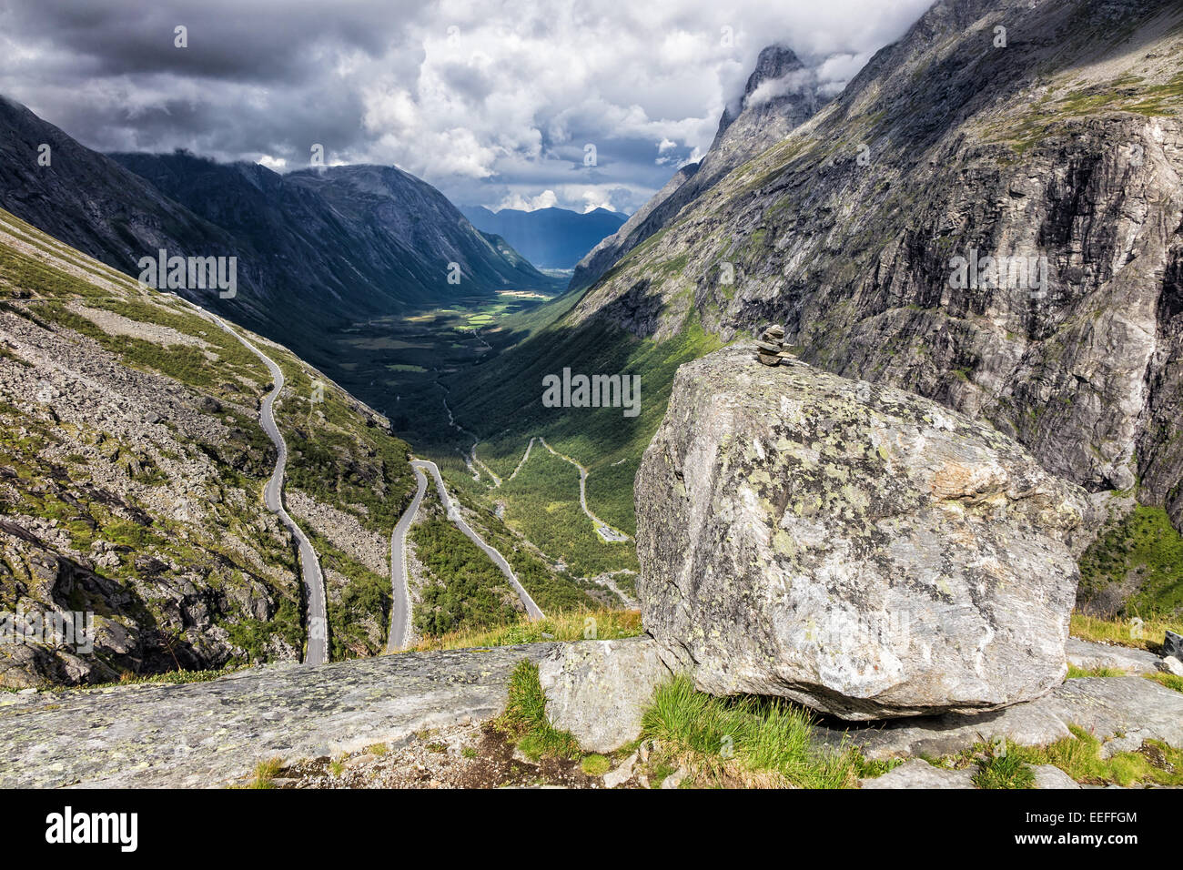 Trollstigen in Norwegen Stockfoto