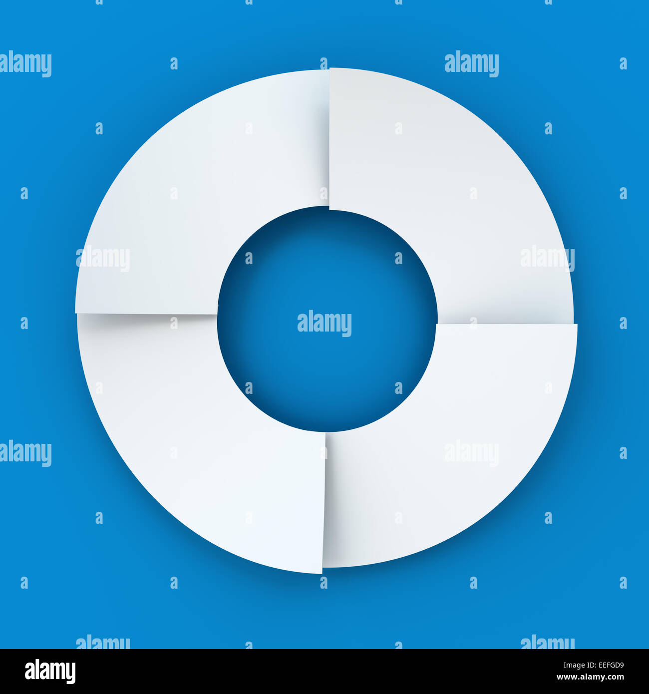 Vier Schritte Infografik Kreis Stockfoto