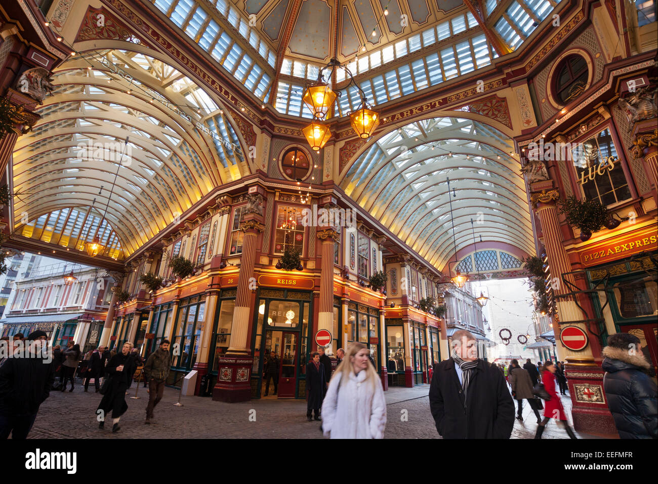 Leadenhall Market, entworfen von Horace Jones im Jahre 1881 Stockfoto