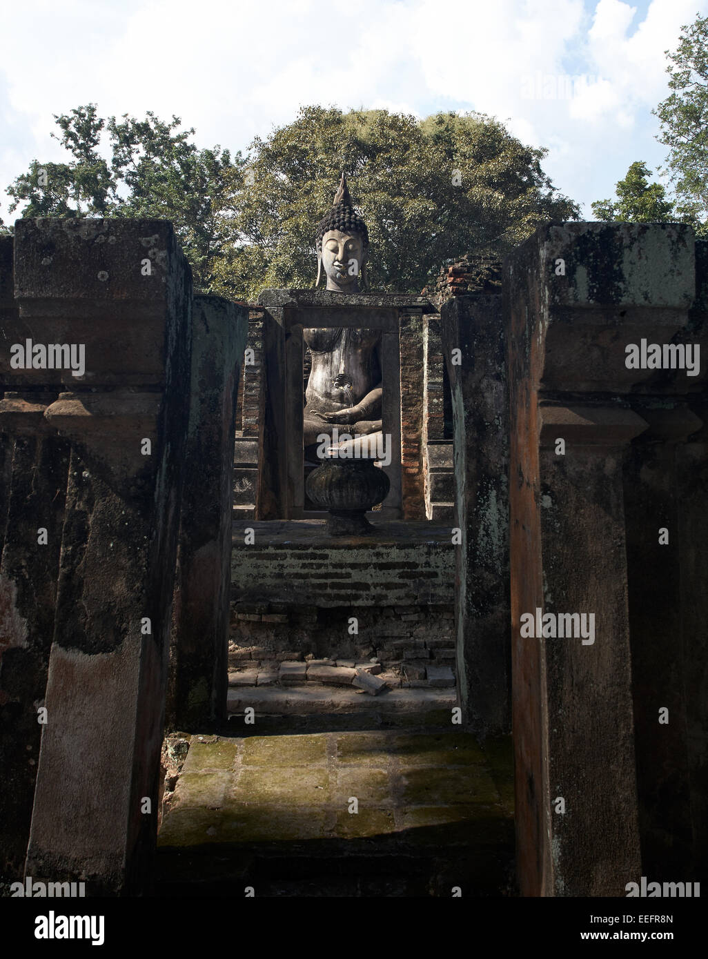 Sukhothai, Thailand Buddha im Sukhothai Historical Park Stockfoto