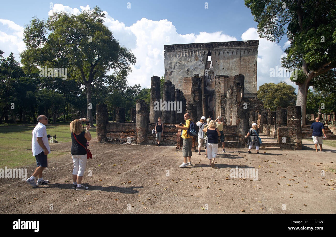 Sukhothai, Thailand Buddha im Sukhothai Historical Park Stockfoto