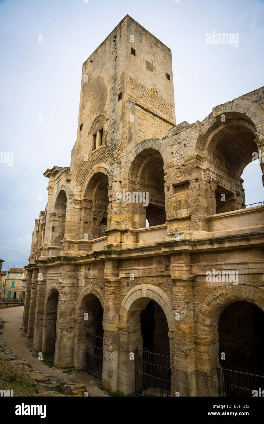Amphitheater, Arles, Bouches-du-Rhône, Frankreich Stockfoto