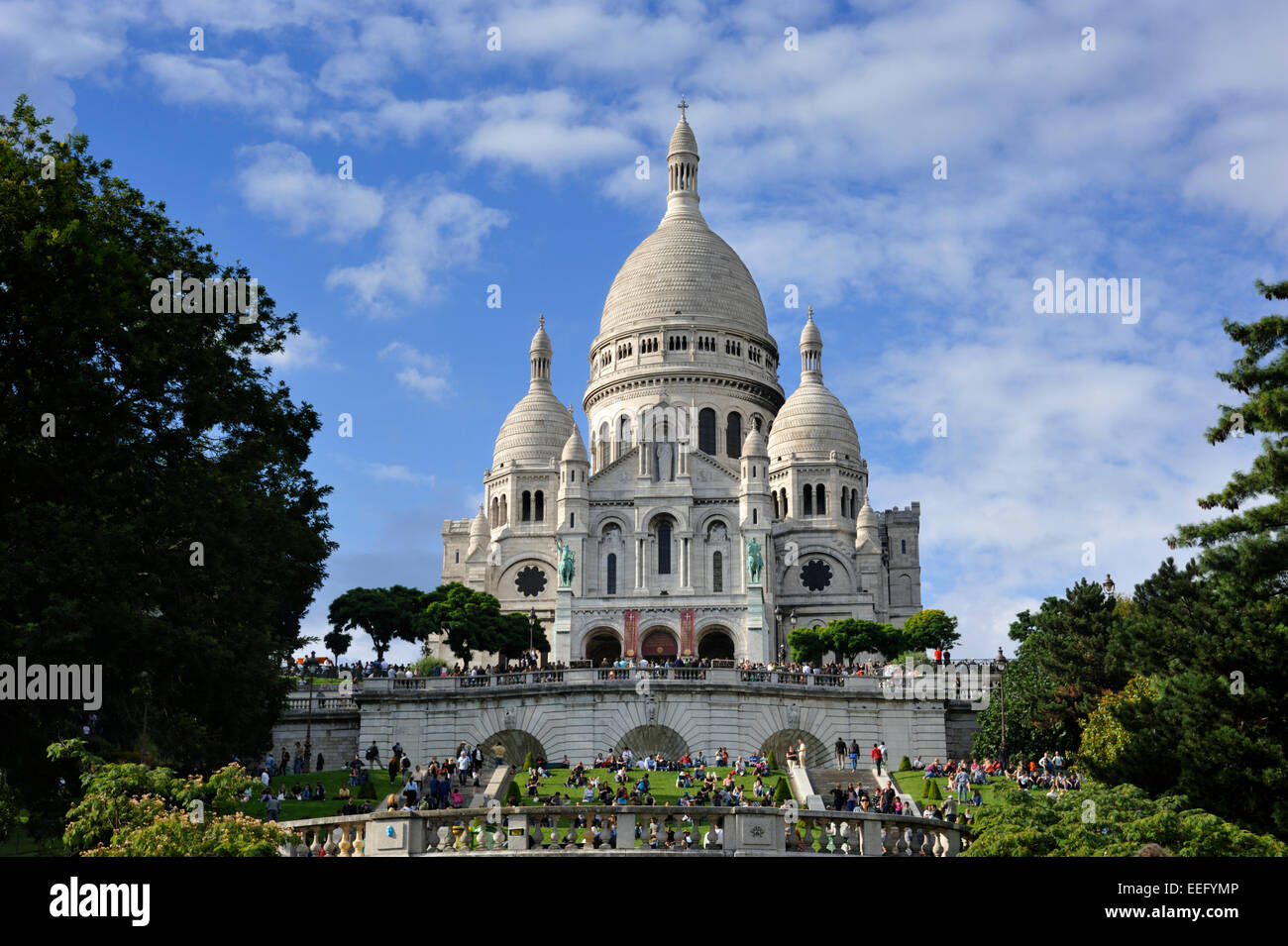 Paris, Montmartre, Sacre Coeur Basilika Stockfoto