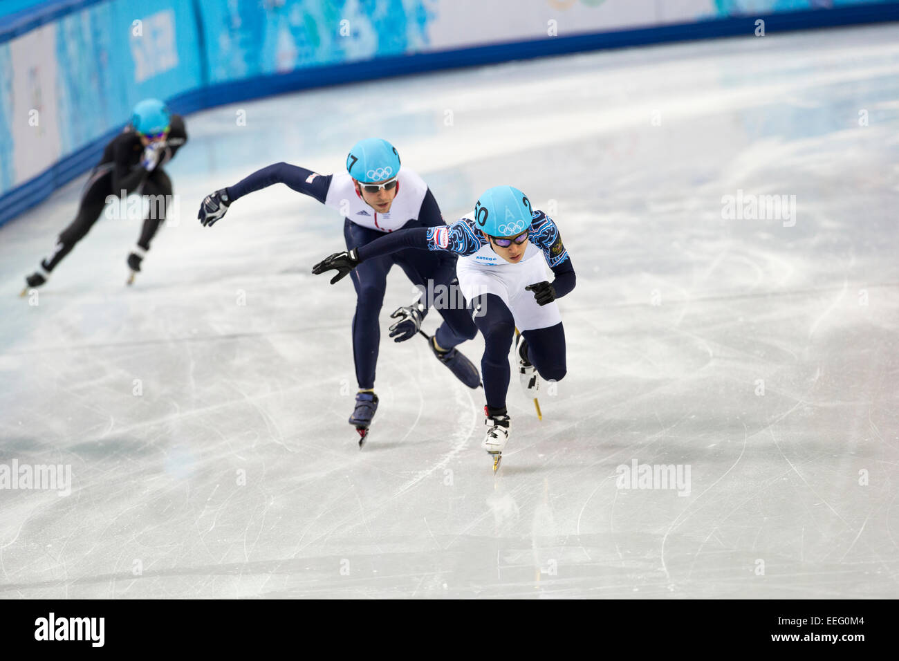 Eisschnelllauf bei den Olympischen Winterspielen, Sotschi 2014 Stockfoto