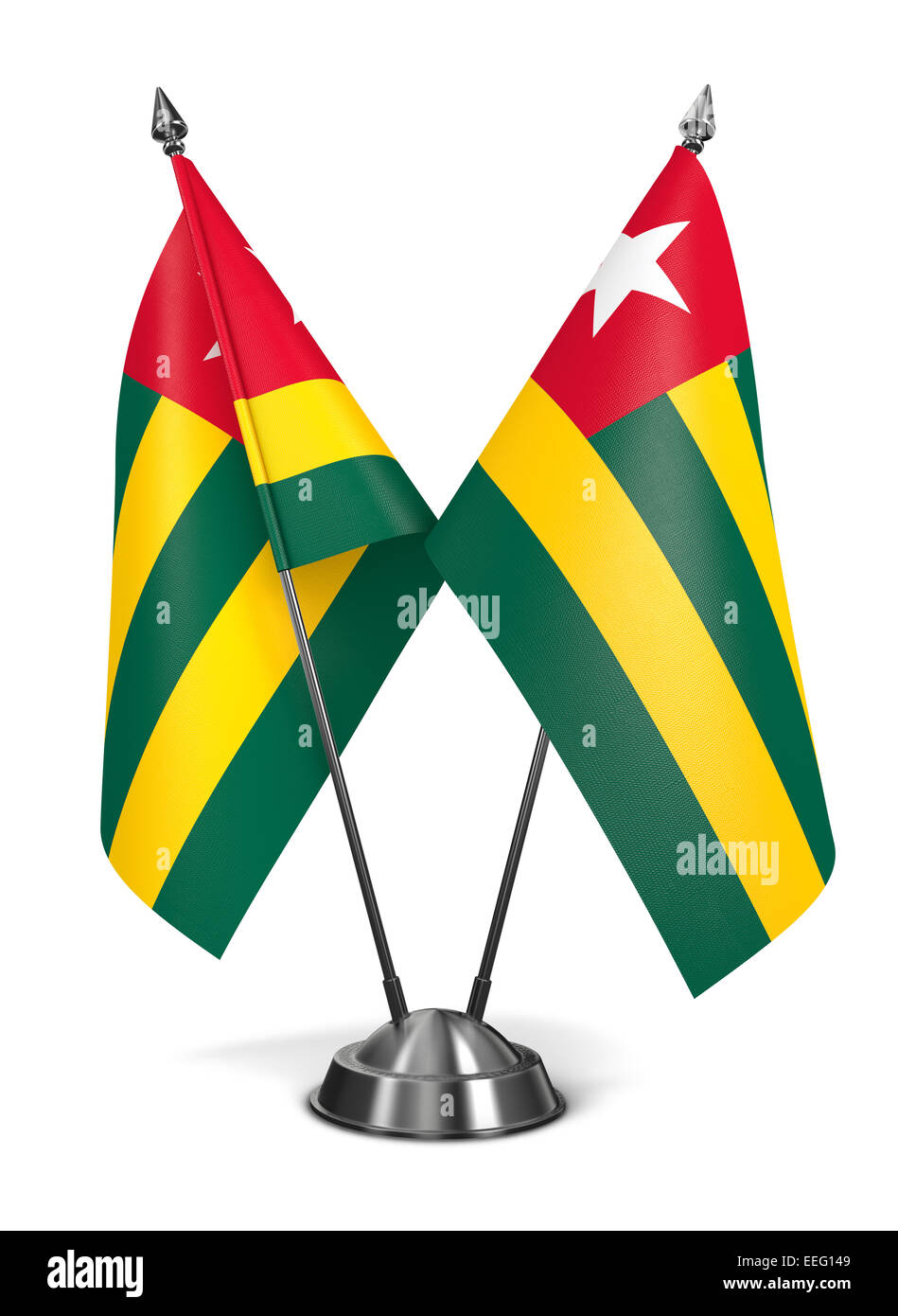 Togo - Miniatur-Flags. Stockfoto