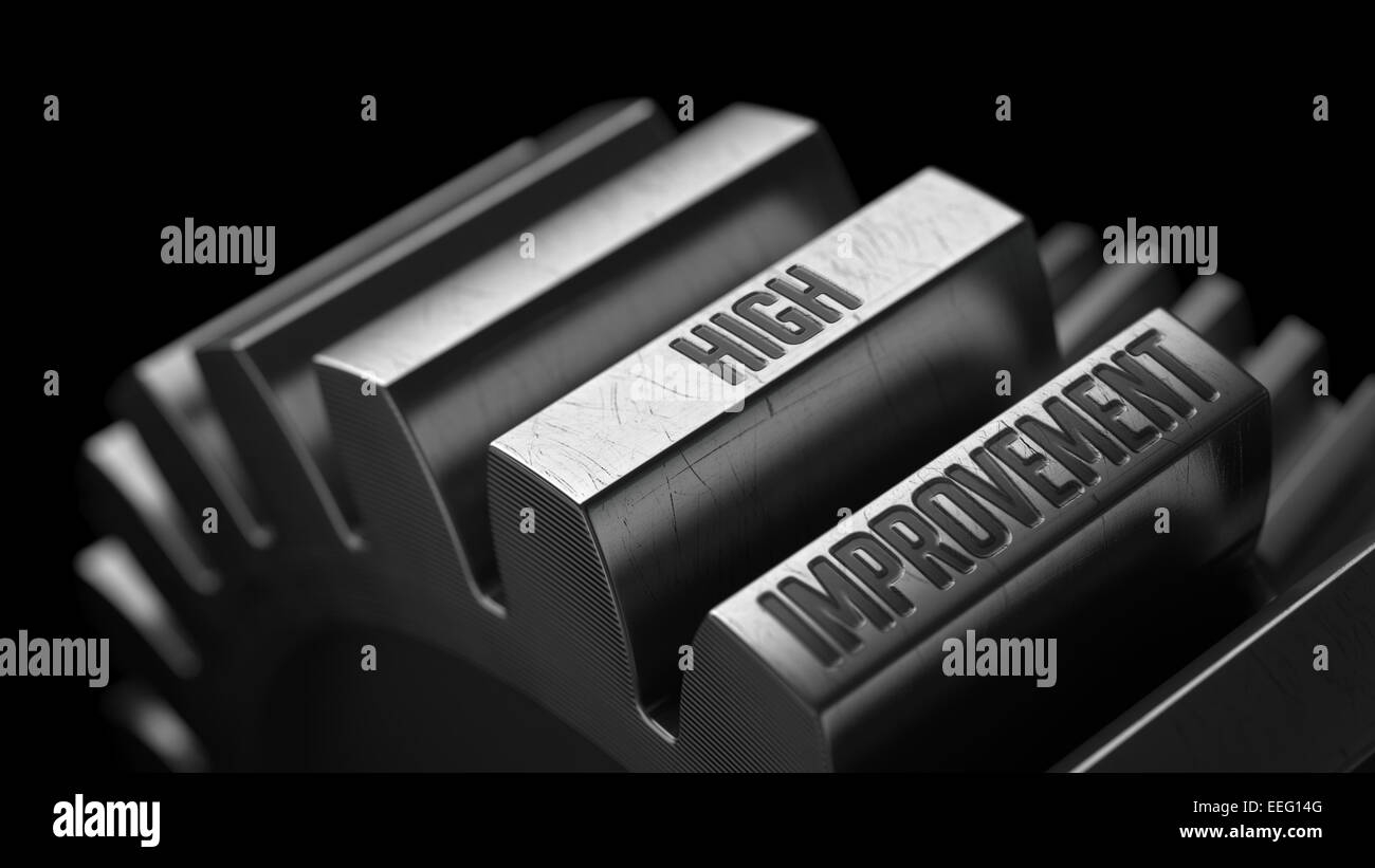 Hohe Verbesserung auf die Metallgetriebe. Stockfoto