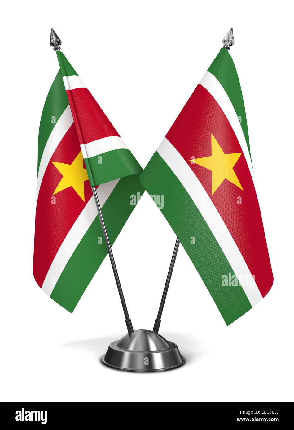 Suriname - Miniatur-Flags. Stockfoto