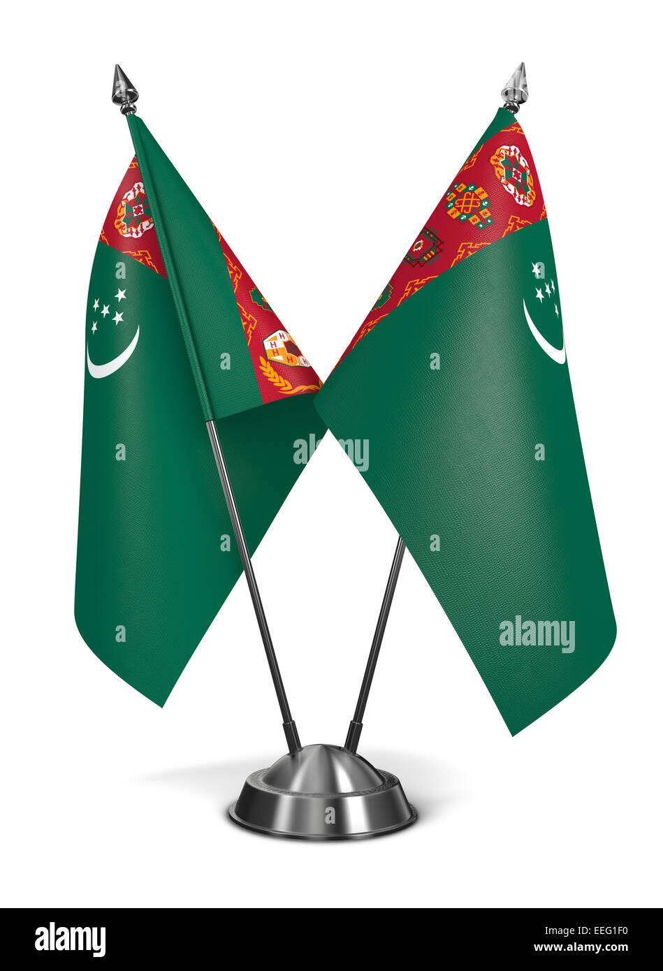 Turkmenistan - Miniatur-Flags. Stockfoto