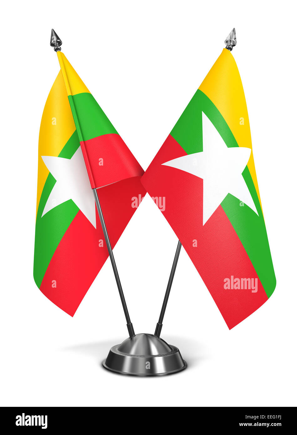 Myanmar - Miniatur-Flags. Stockfoto