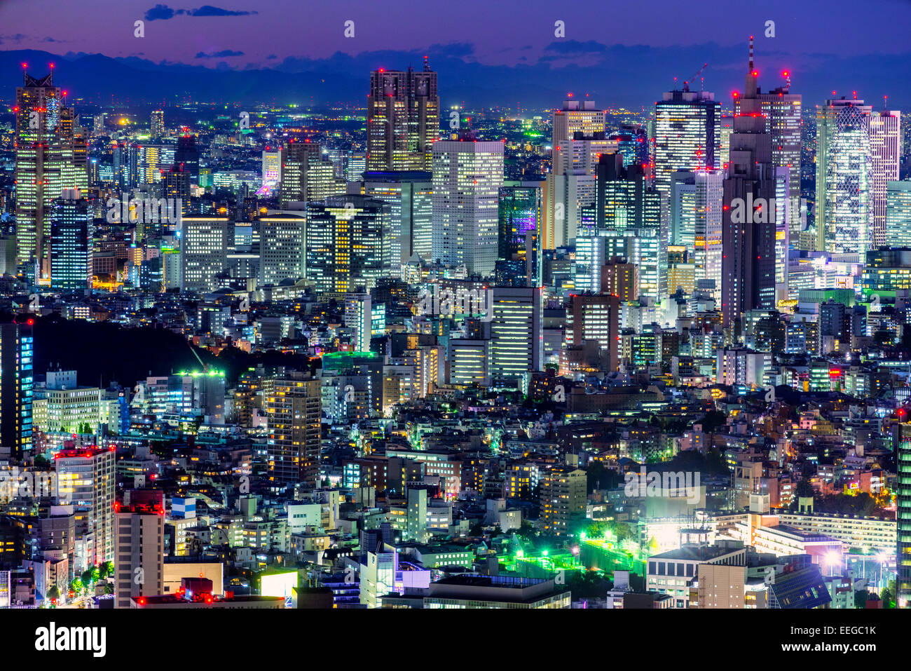 Skyline von Tokyo, Shinjuku, Japan. Stockfoto