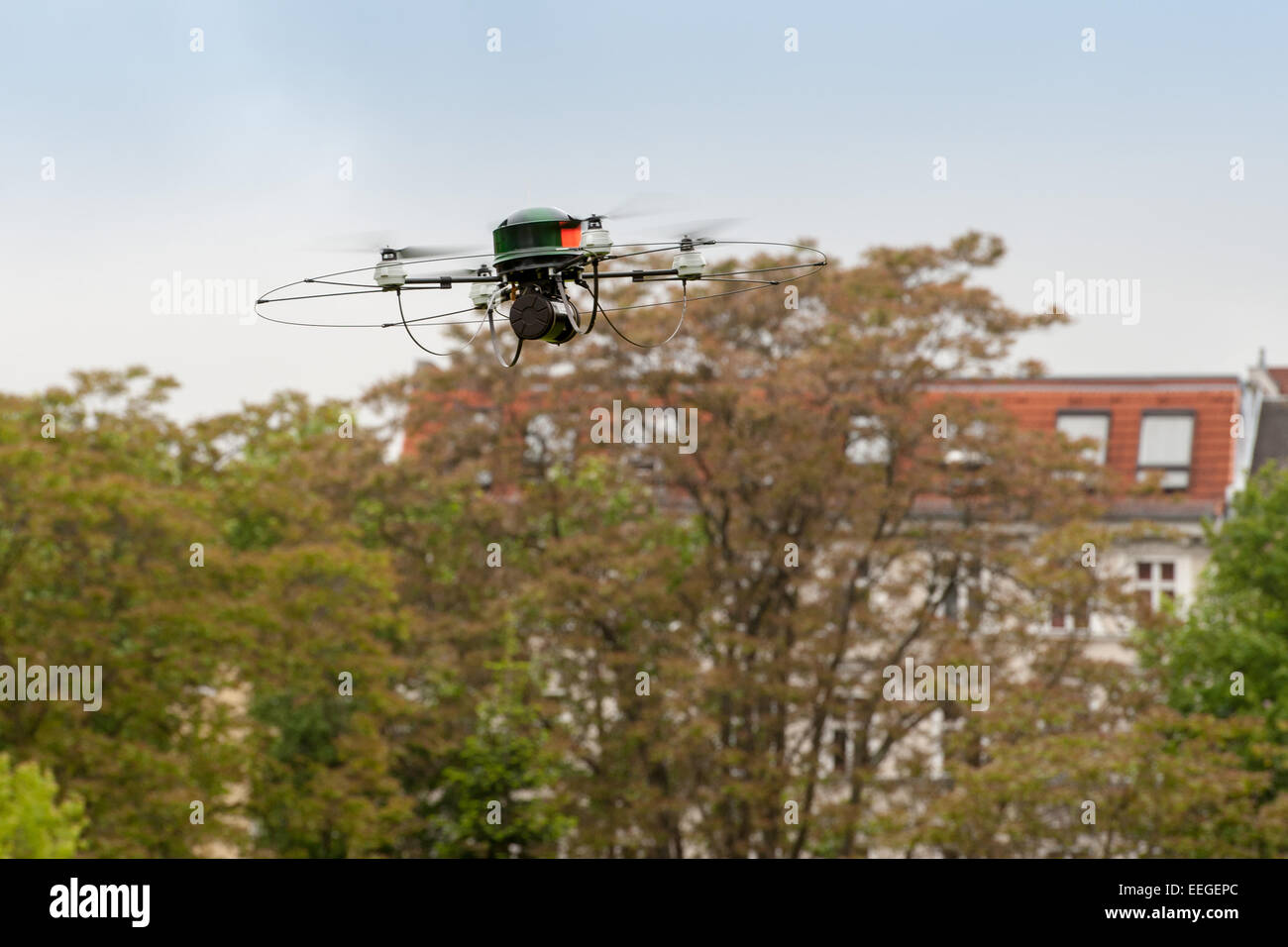 Berlin, Deutschland, Präsentation der Drohne von der Berliner Polizei Stockfoto