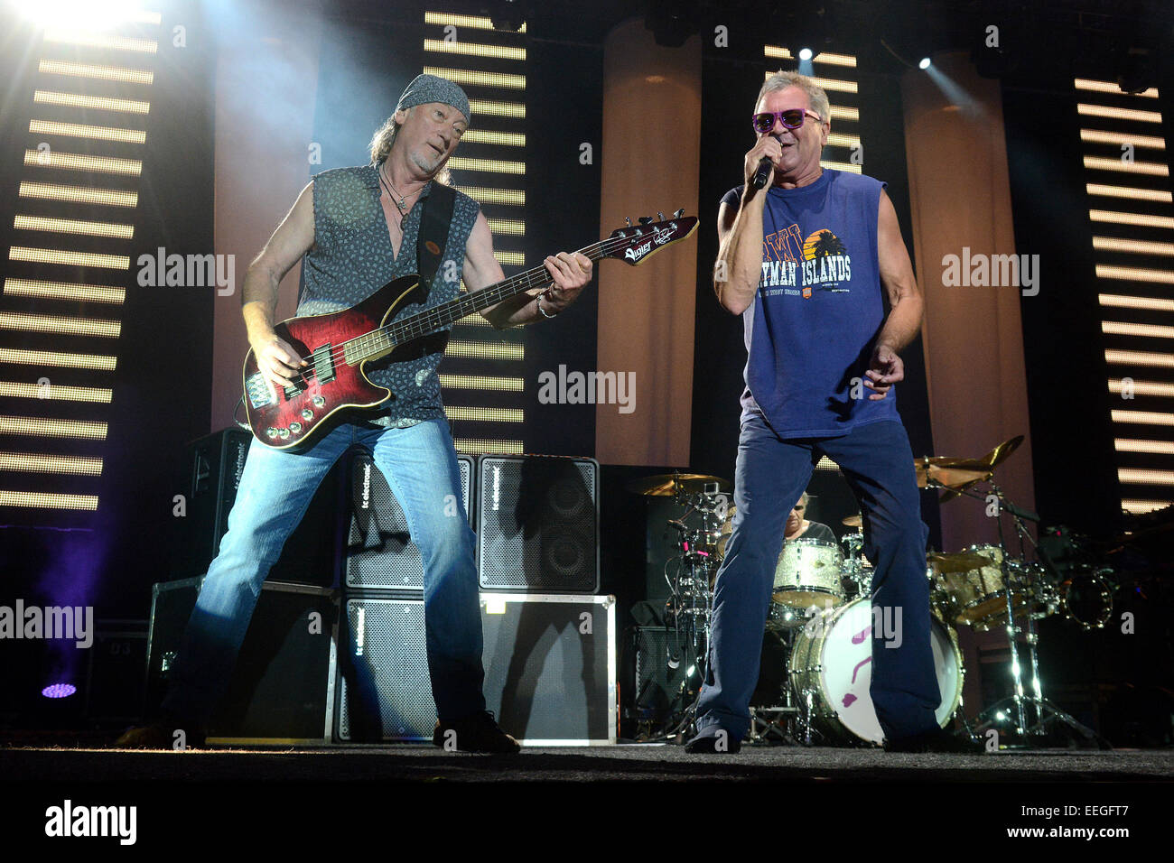 Deep Purple live in Konzert im Jazine Concert Hall Featuring durchführen: Ian Gillan, Roger Glover wo: Zadar, Kroatien: 15. Juli 2014 Stockfoto