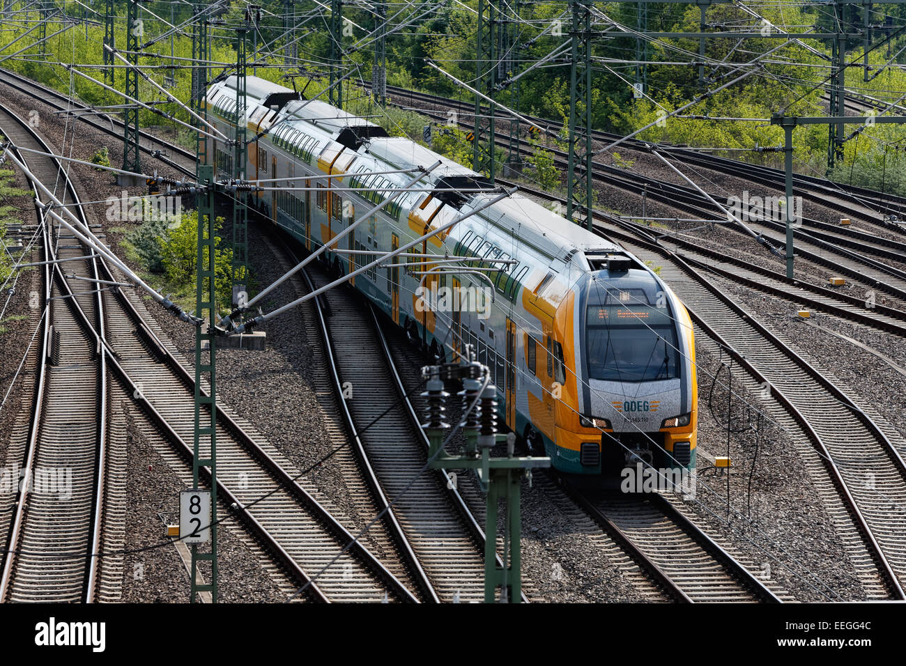 Berlin, Deutschland, ODEG Doppeldecker Regionalzug Stockfoto